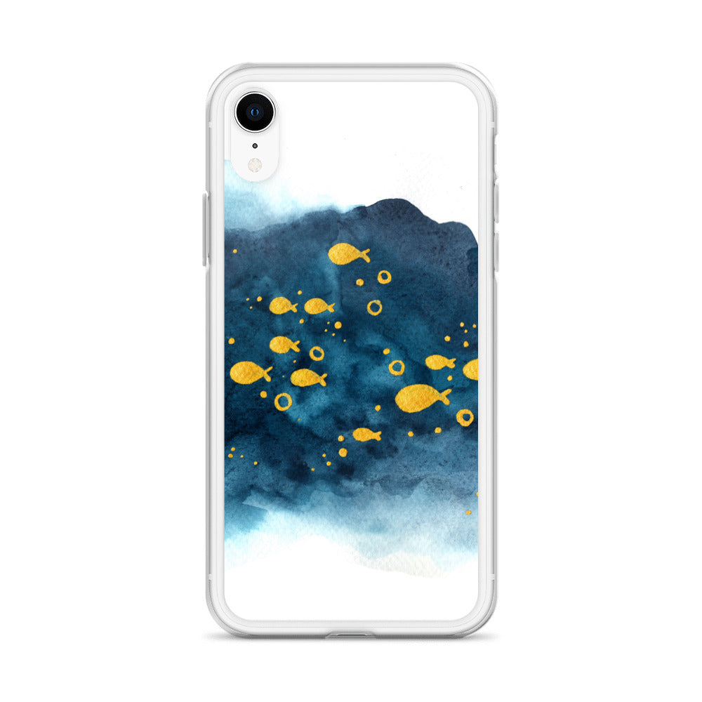 Watercolor School of Fish iPhone Case