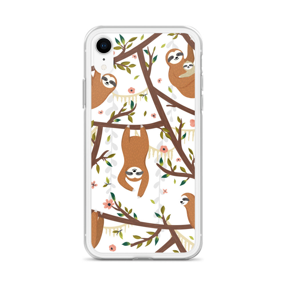 Cute Woodland Sloth iPhone Case