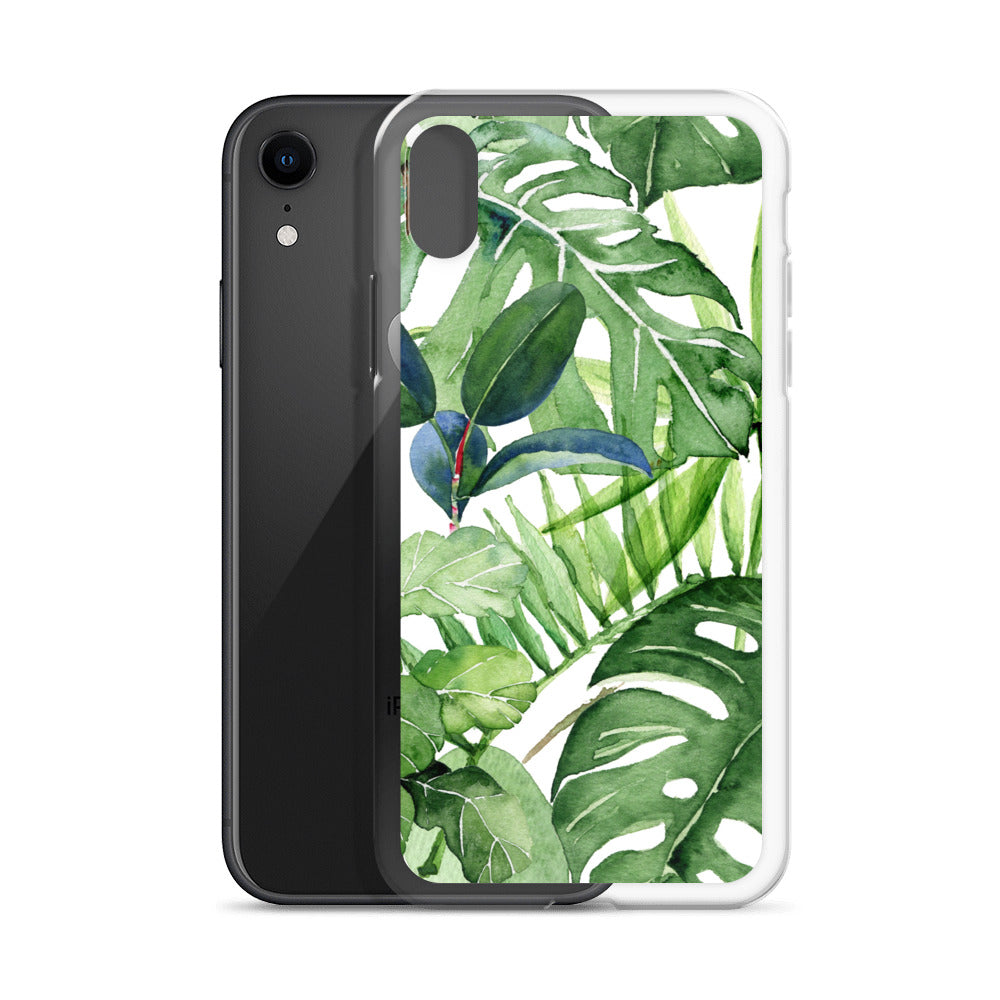 Tropical Floral Leaves iPhone Case