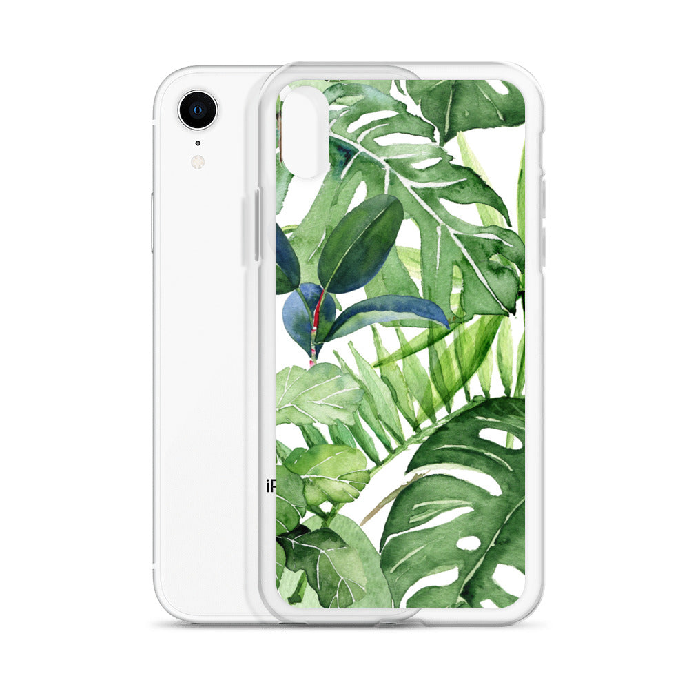 Tropical Floral Leaves iPhone Case