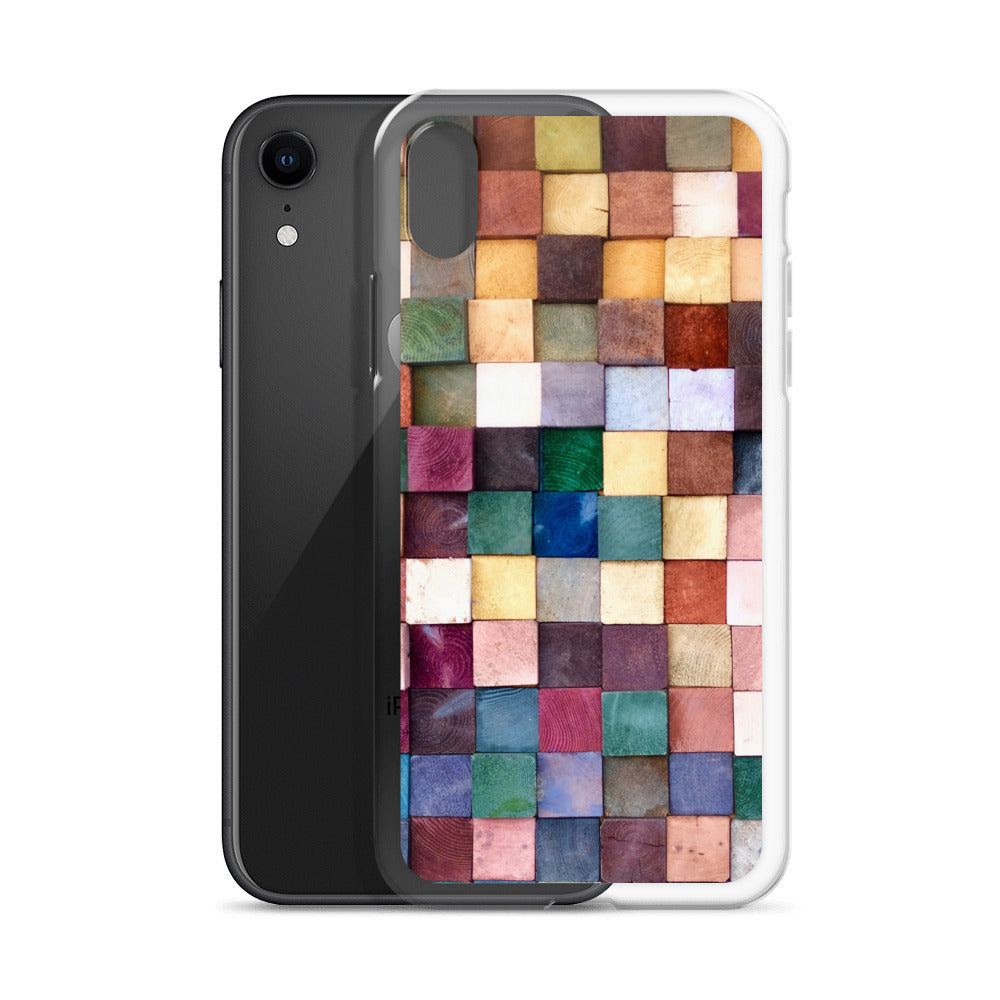 Colorful Wood Blocks Photo iPhone Case