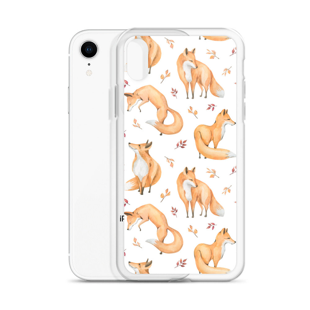 Woodland Foxes iPhone Case