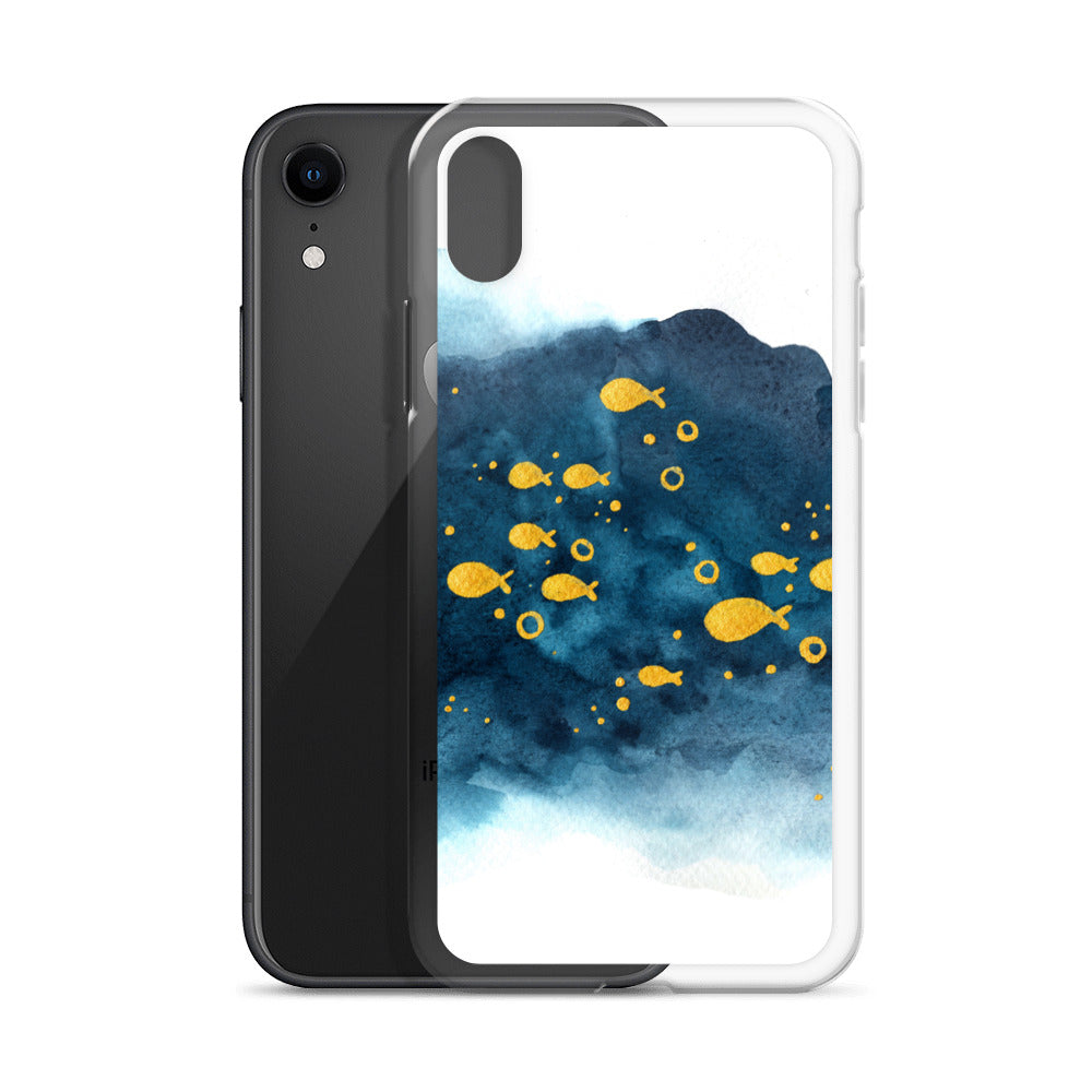 Watercolor School of Fish iPhone Case