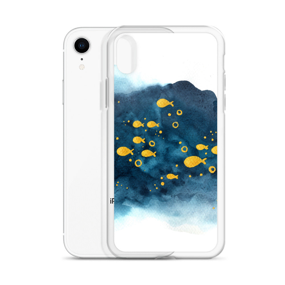 Watercolor School of Fish iPhone Case