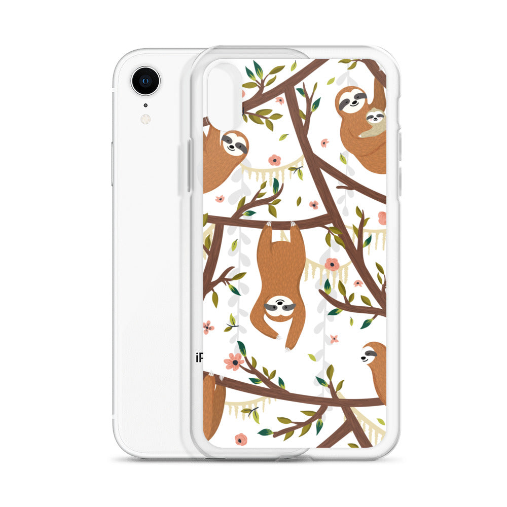 Cute Woodland Sloth iPhone Case