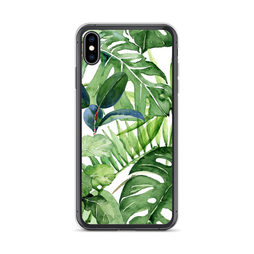 Tropical Floral Leaves iPhone Case