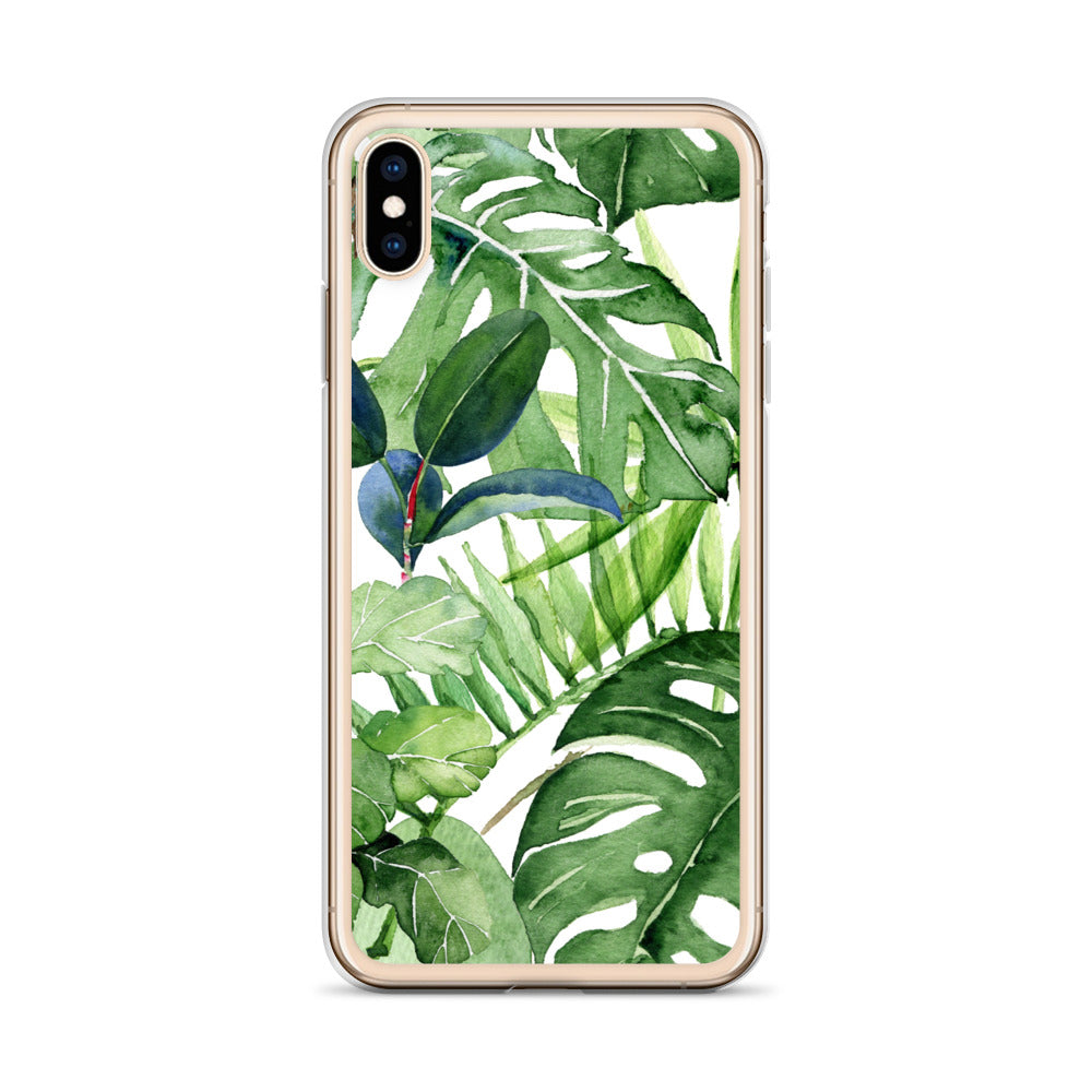 Tropical Floral Leaves iPhone Case