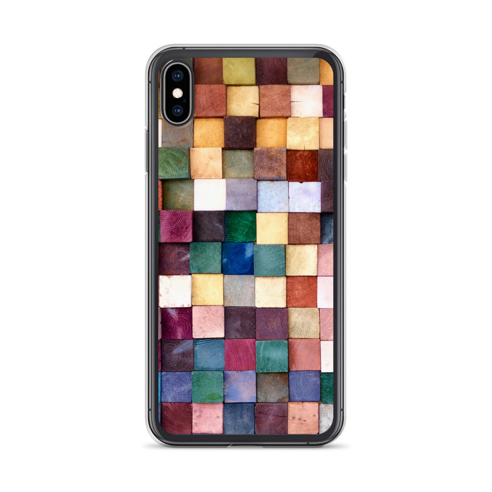 Colorful Wood Blocks Photo iPhone Case