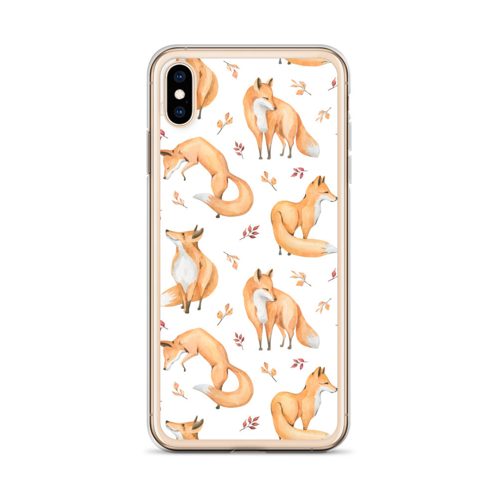 Woodland Foxes iPhone Case