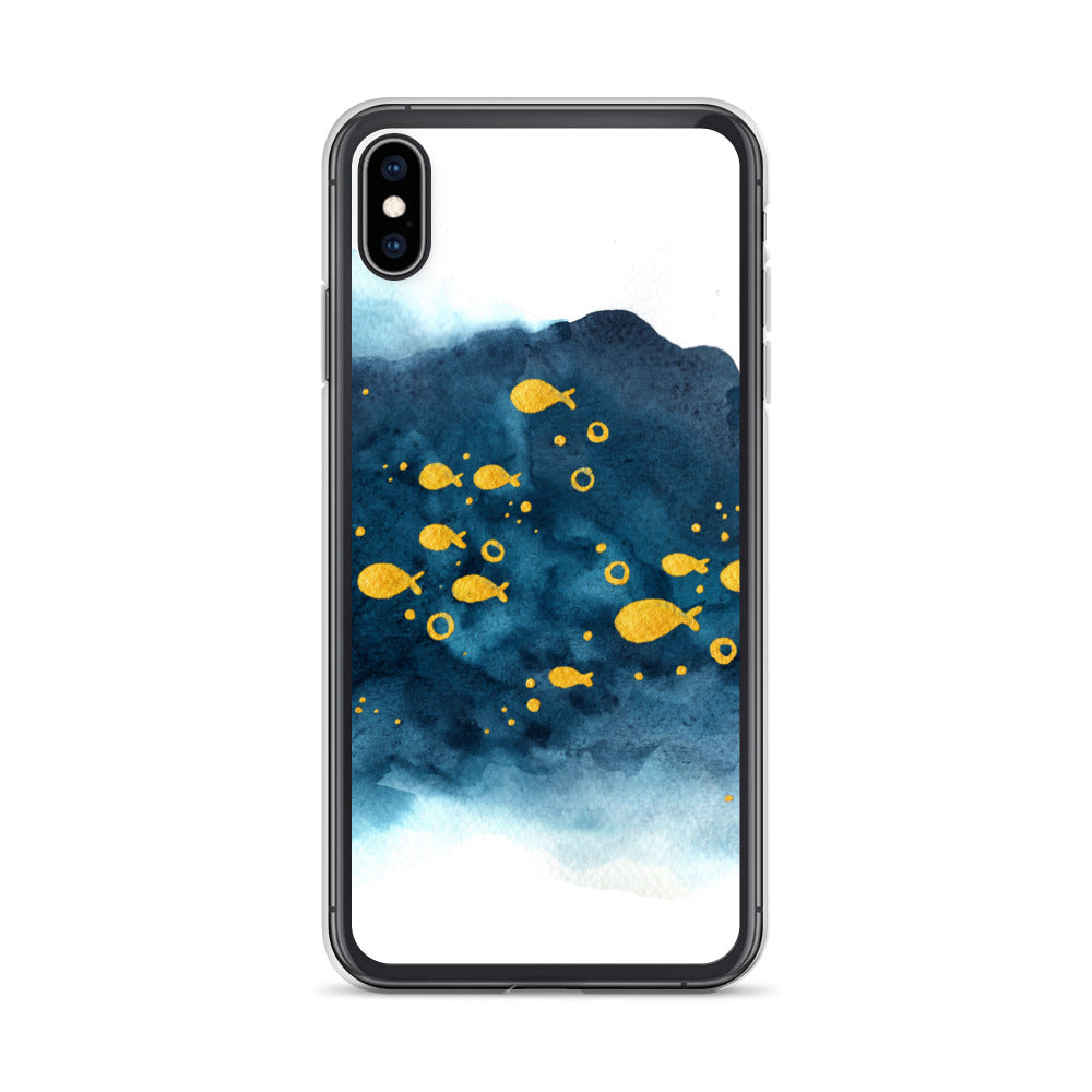 Watercolor School of Fish iPhone Case