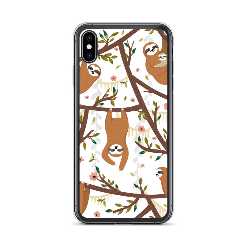 Cute Woodland Sloth iPhone Case