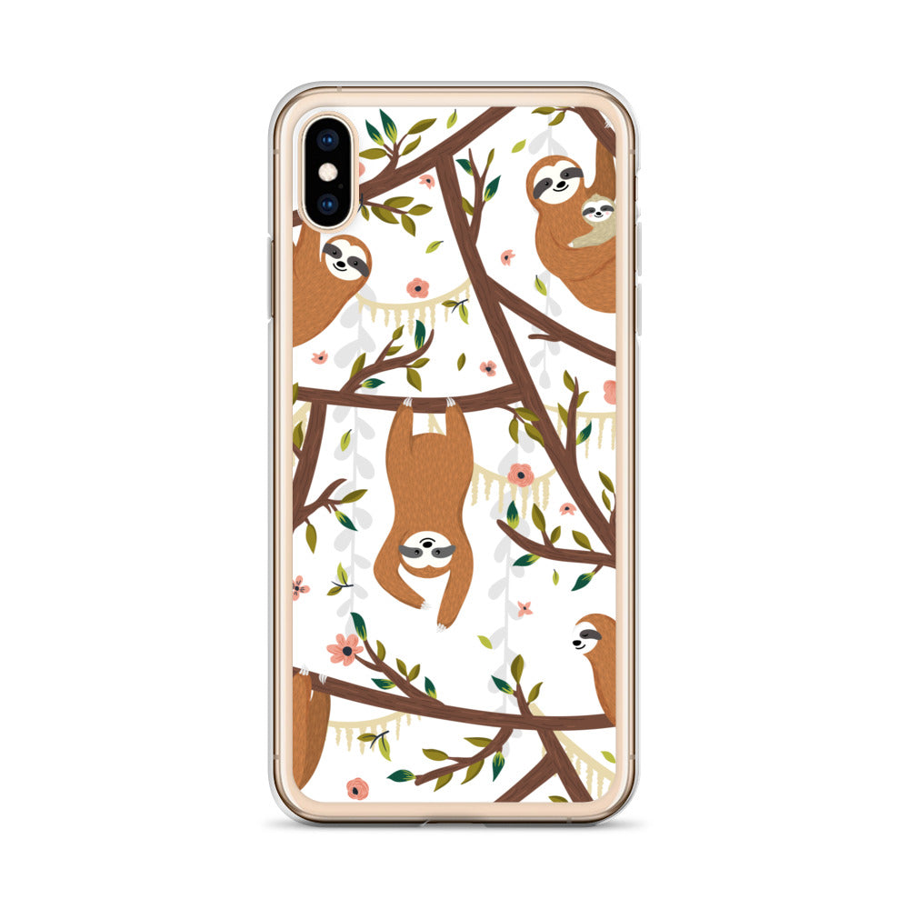 Cute Woodland Sloth iPhone Case