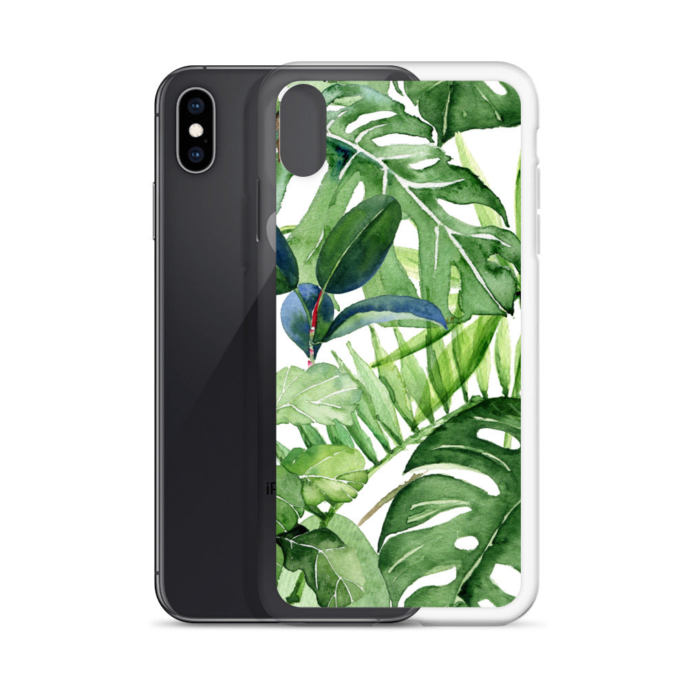 Tropical Floral Leaves iPhone Case