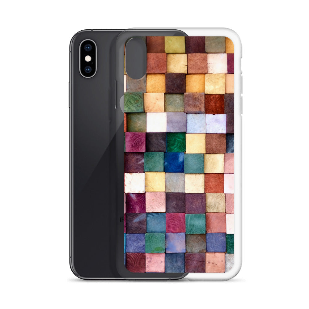 Colorful Wood Blocks Photo iPhone Case