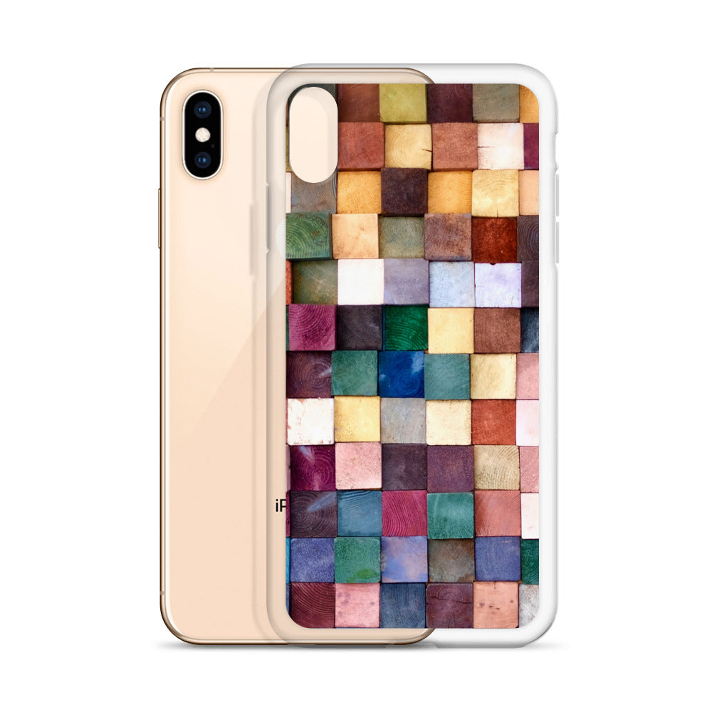 Colorful Wood Blocks Photo iPhone Case