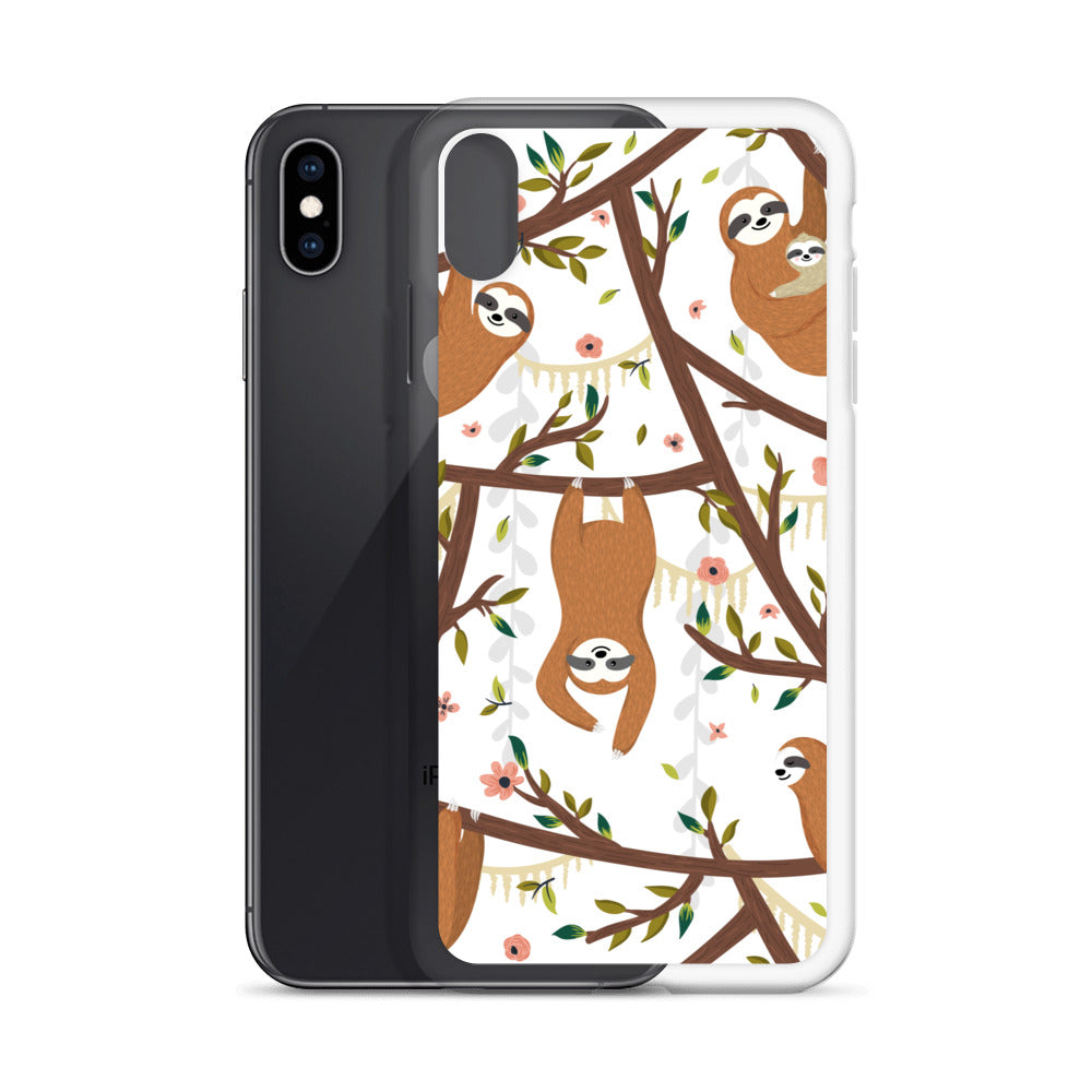 Cute Woodland Sloth iPhone Case