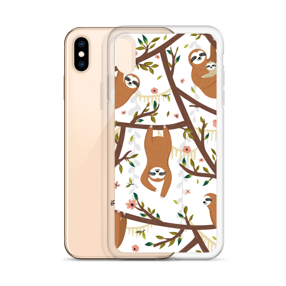 Cute Woodland Sloth iPhone Case