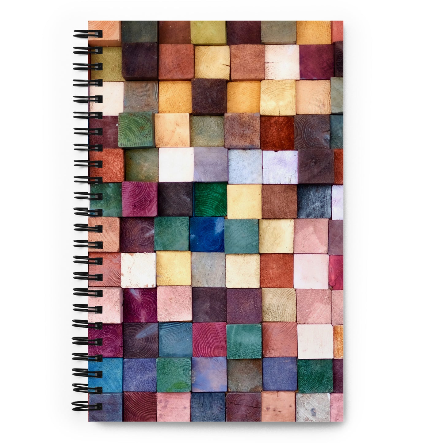 Colorful Wood Blocks Photo Spiral notebook