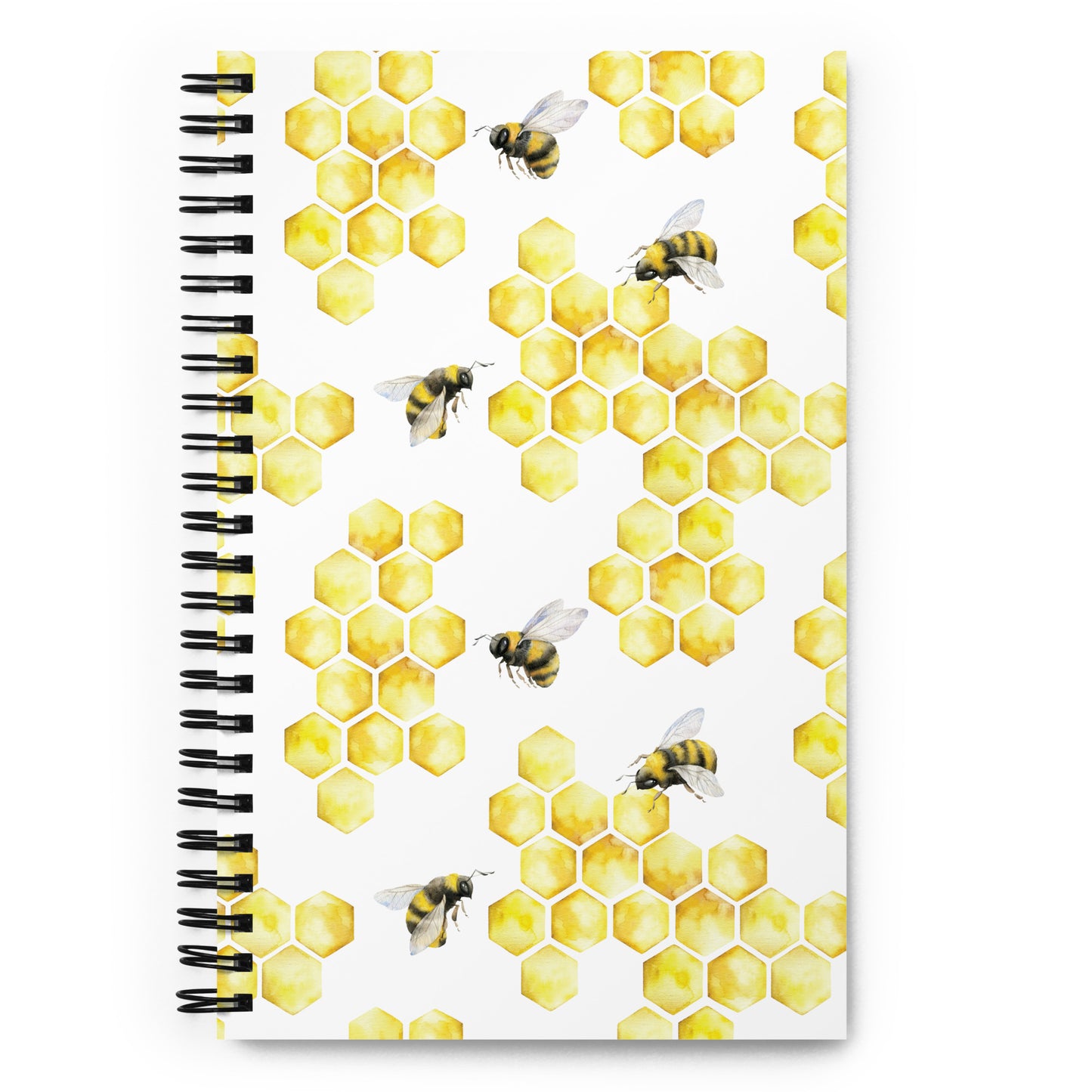 Honeycomb Bee Spiral notebook