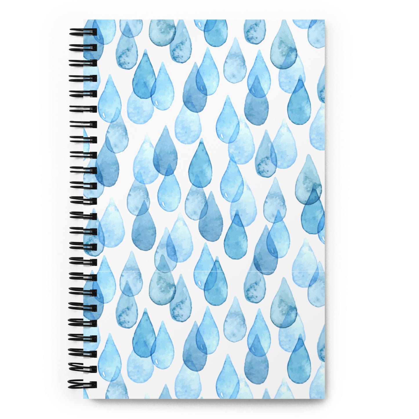 Watercolor Raindrops Spiral notebook