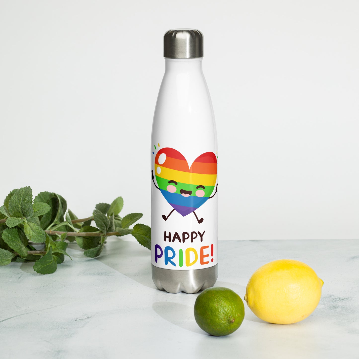 Happy Pride Stainless Steel Water Bottle