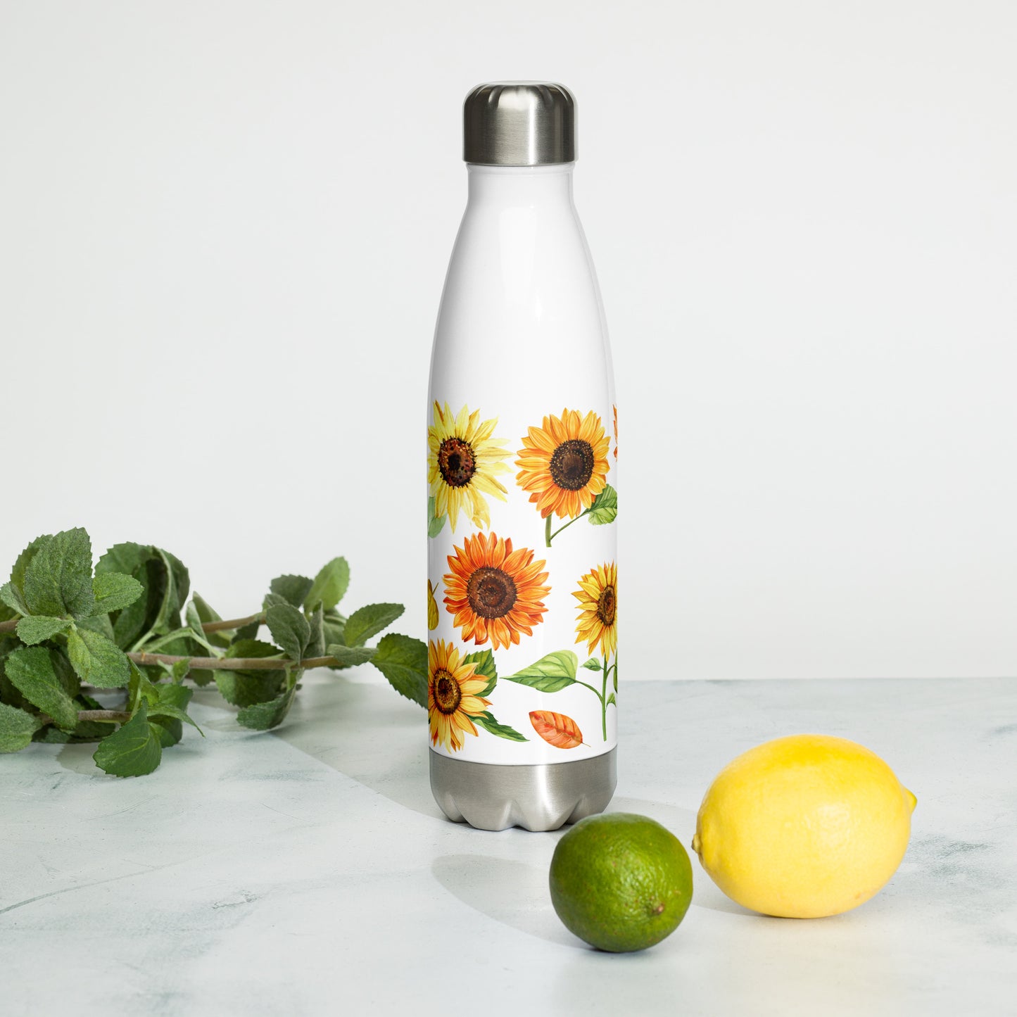 Sunflower Stainless Steel Water Bottle