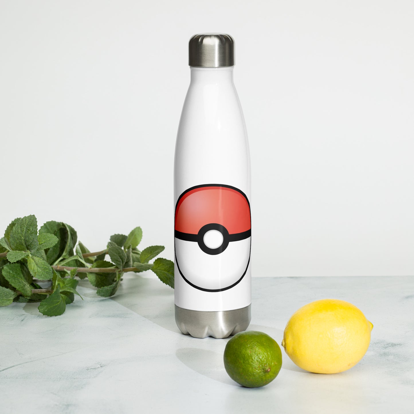 Poke Ball Stainless Steel Water Bottle