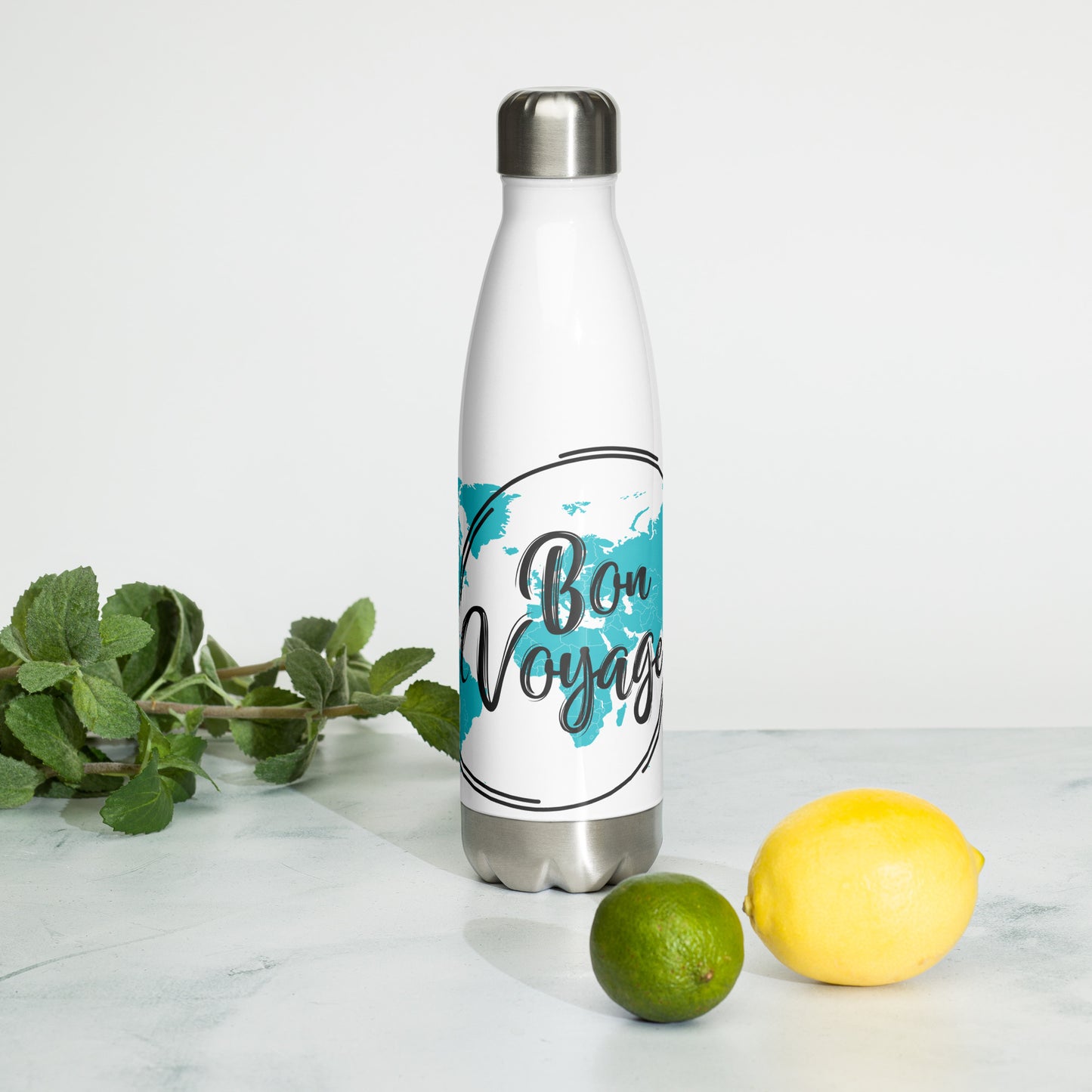 Bon Voyage Travel Stainless Steel Water Bottle