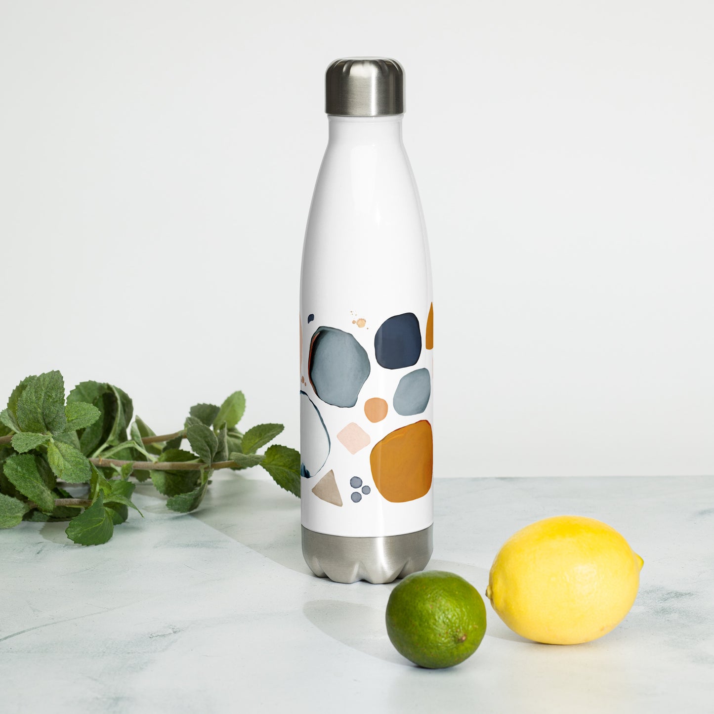 Abstract Circles Stainless Steel Water Bottle