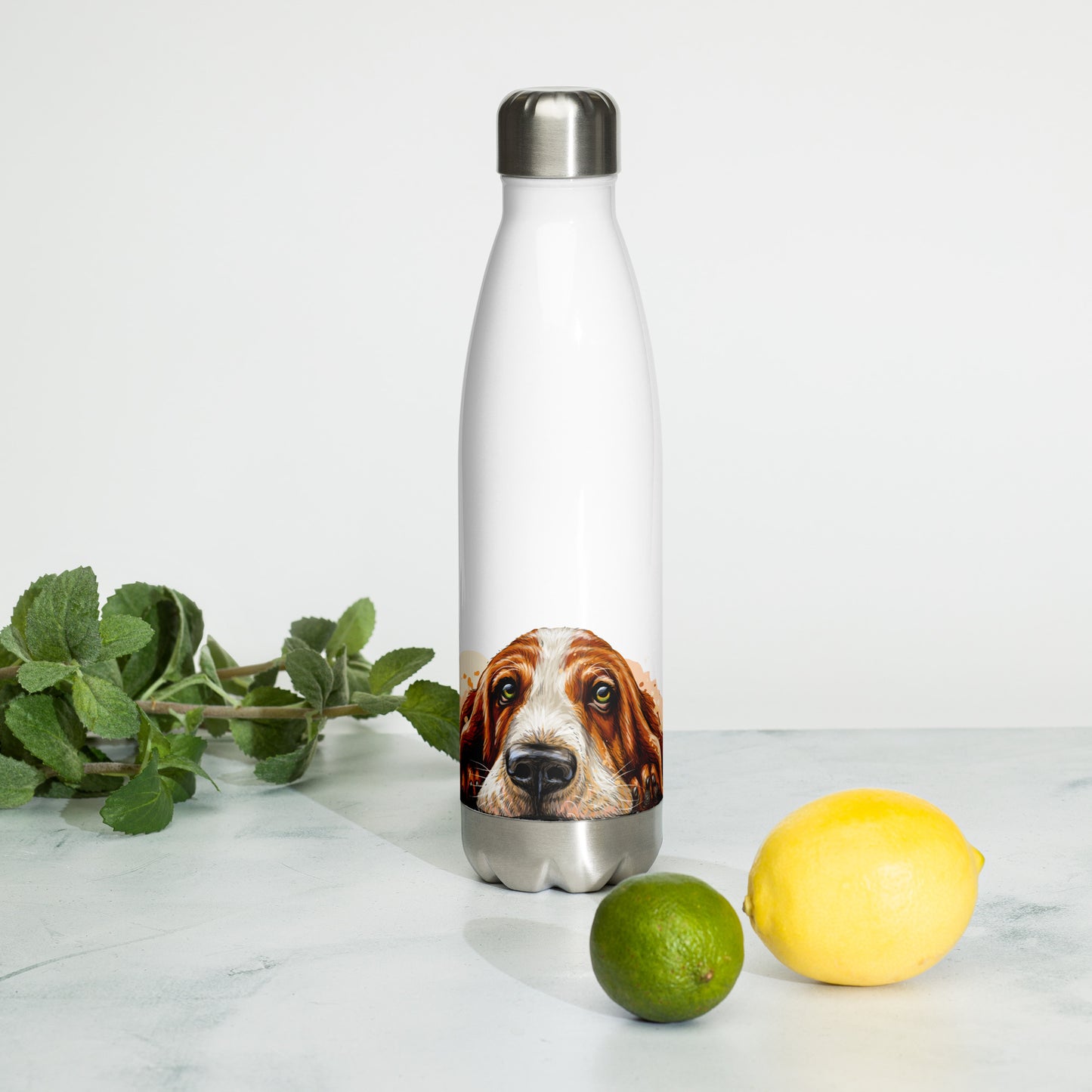 Basset Hound Stainless Steel Water Bottle