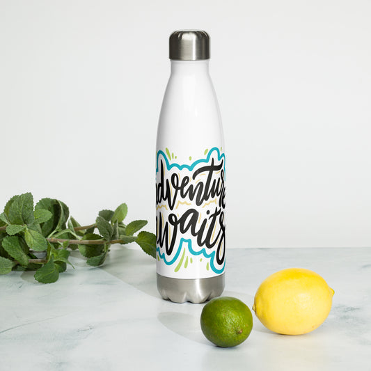 Adventure Awaits Stainless Steel Water Bottle AA1