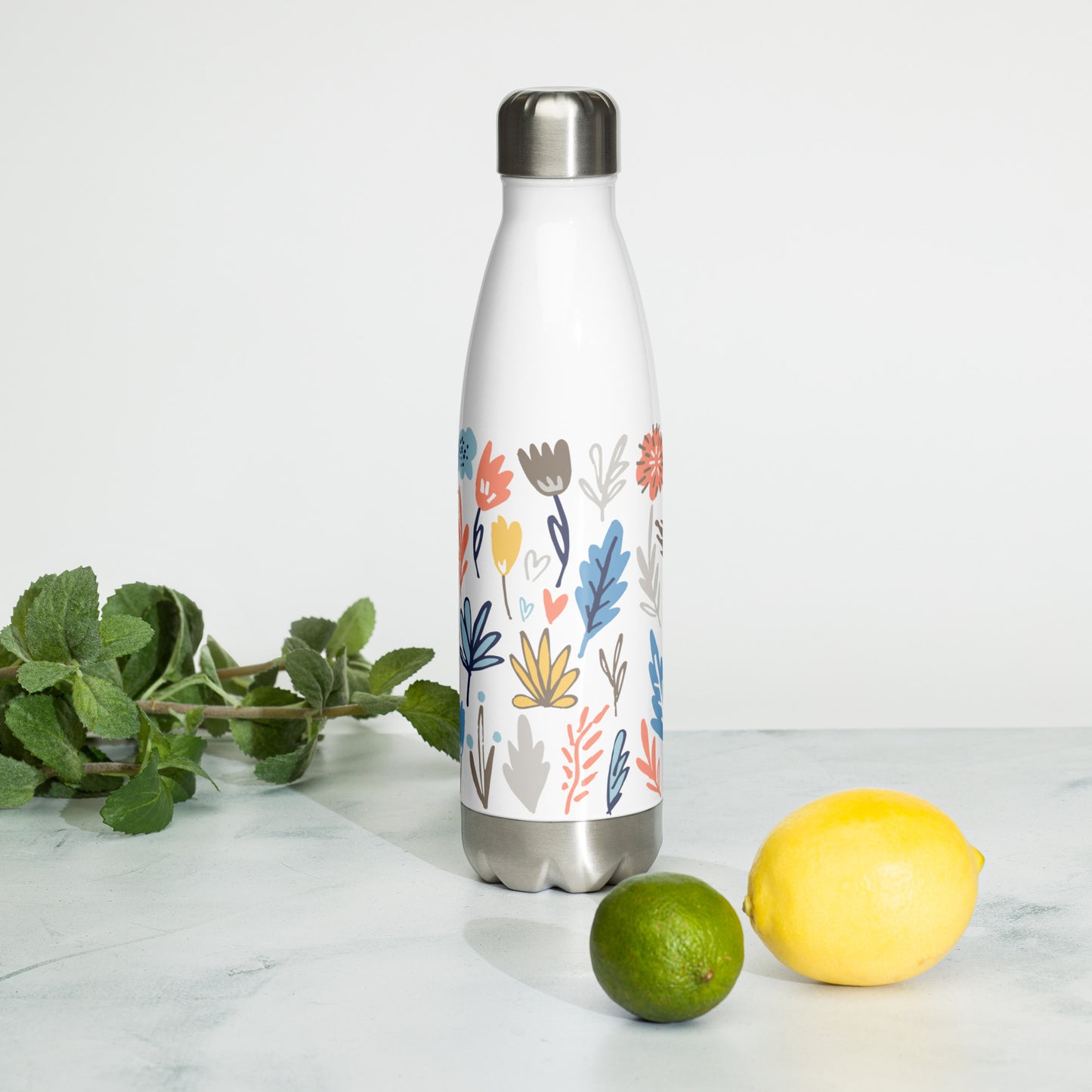 Watercolor Floral Stainless Steel Water Bottle WF2