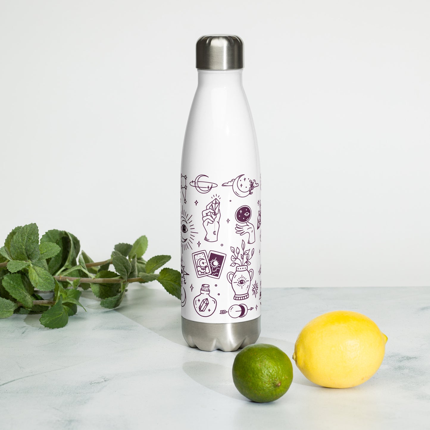 Mystical Tarot Stainless Steel Water Bottle