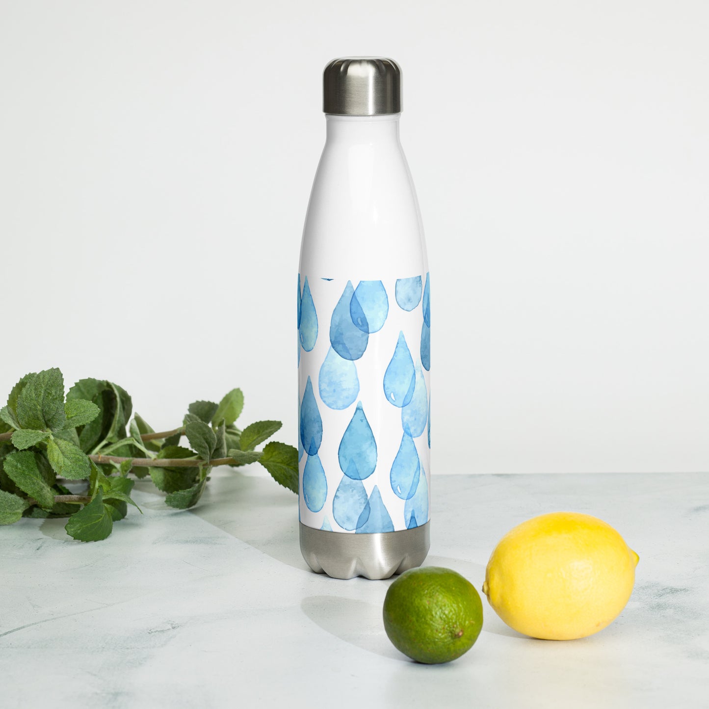 Raindrops Stainless Steel Water Bottle