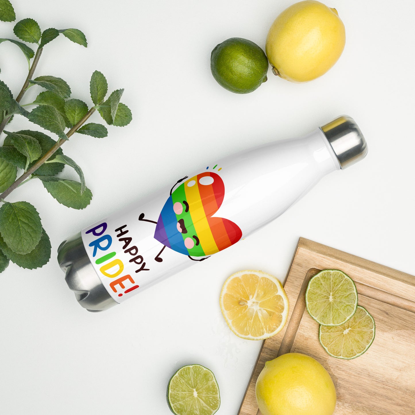 Happy Pride Stainless Steel Water Bottle