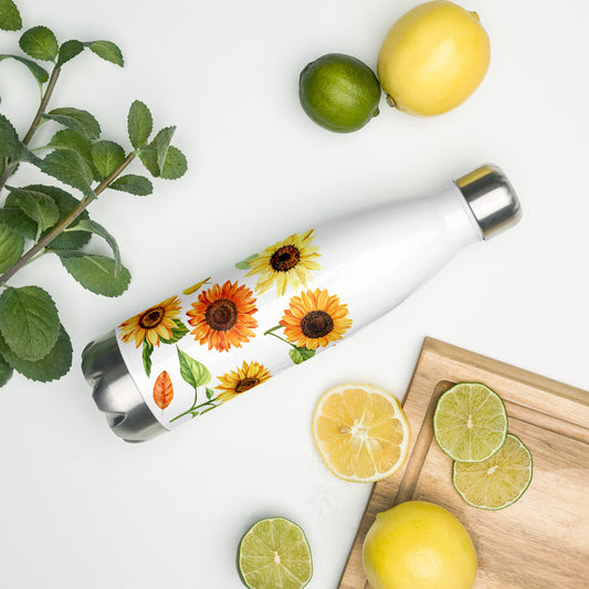 Sunflower Stainless Steel Water Bottle