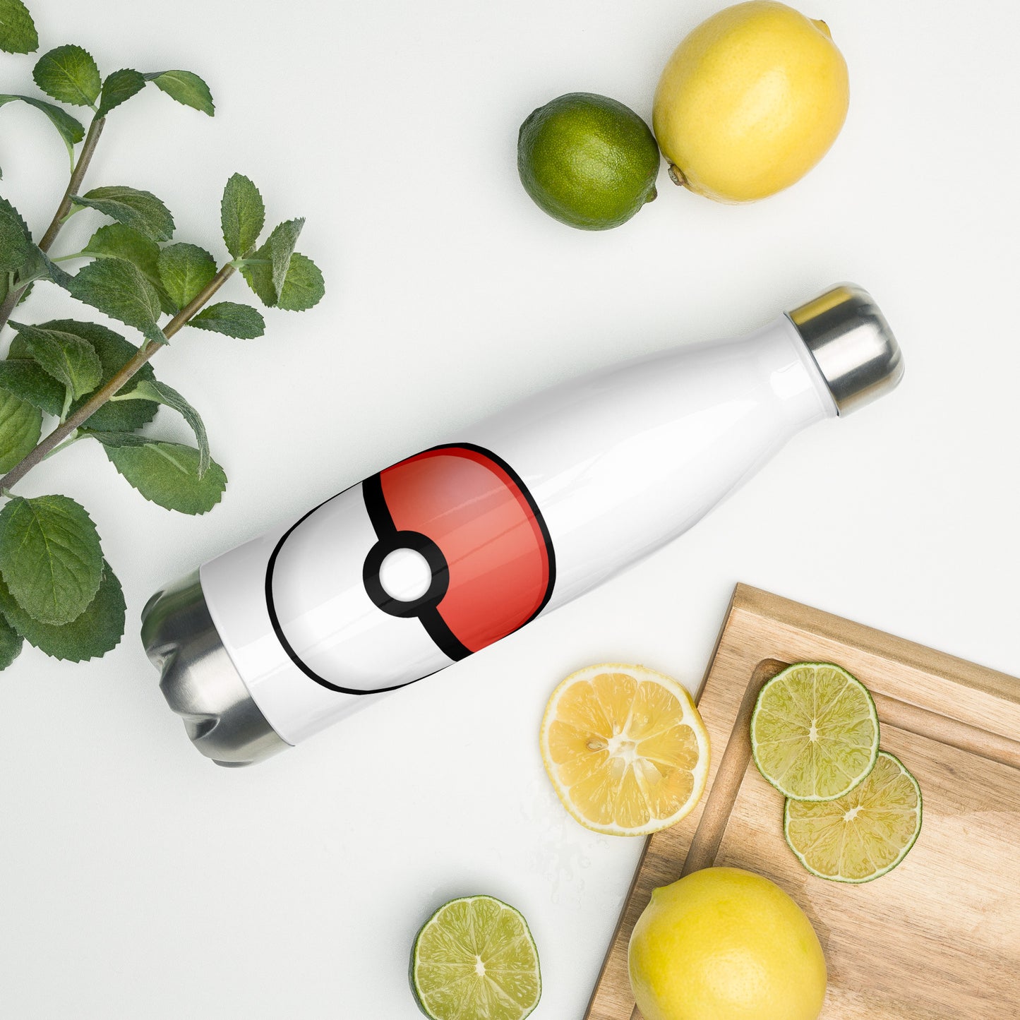 Poke Ball Stainless Steel Water Bottle