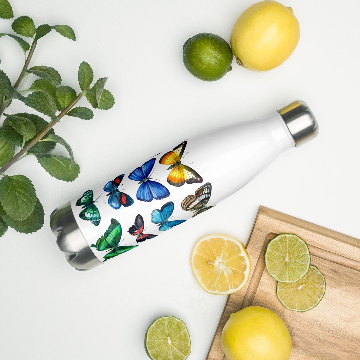 Butterfly Stainless Steel Water Bottle