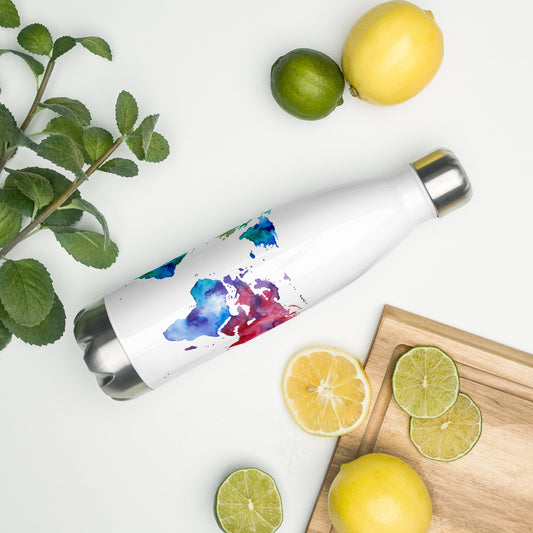 Watercolor World Stainless Steel Water Bottle