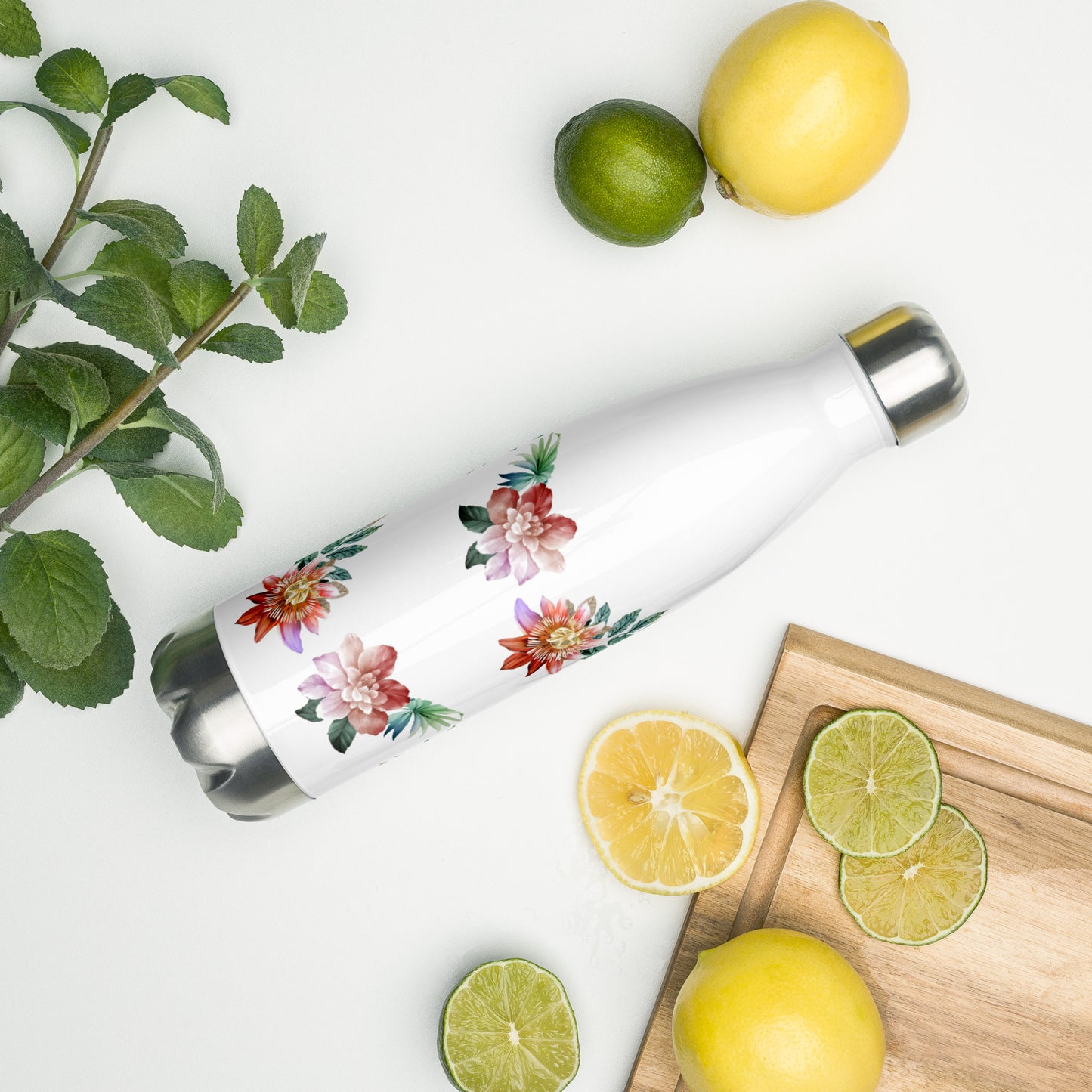 Floral Stainless Steel Water Bottle F2