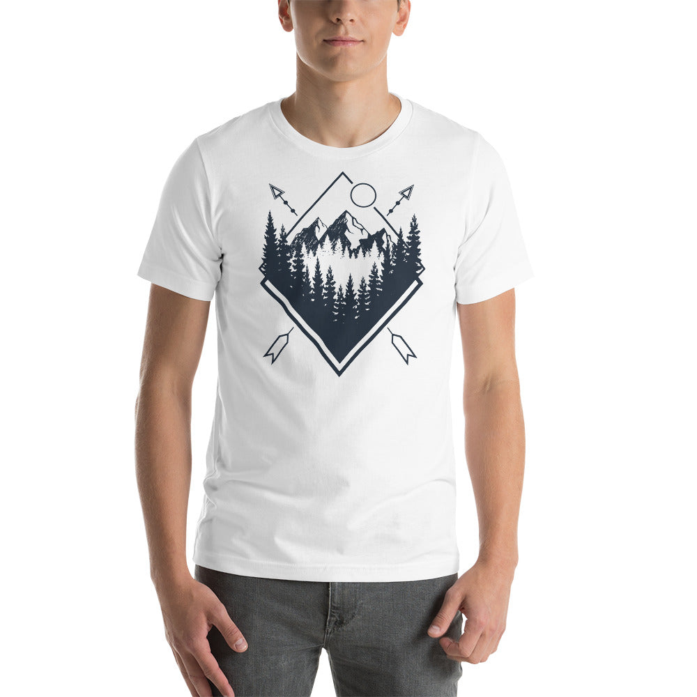 Mountains Forrest Design Unisex t-shirt