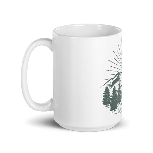 Colorado Mountains White glossy mug 15oz