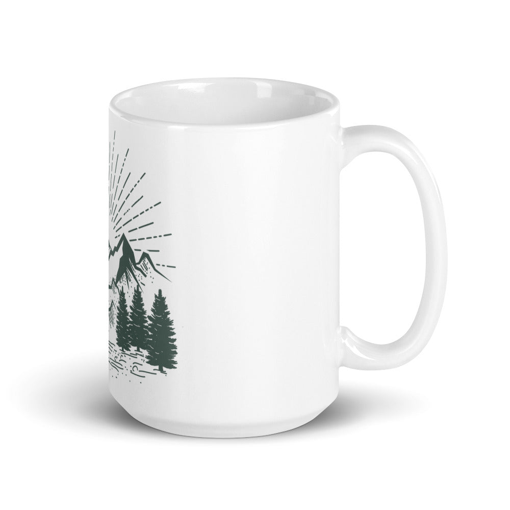 Colorado Mountains White glossy mug 15oz