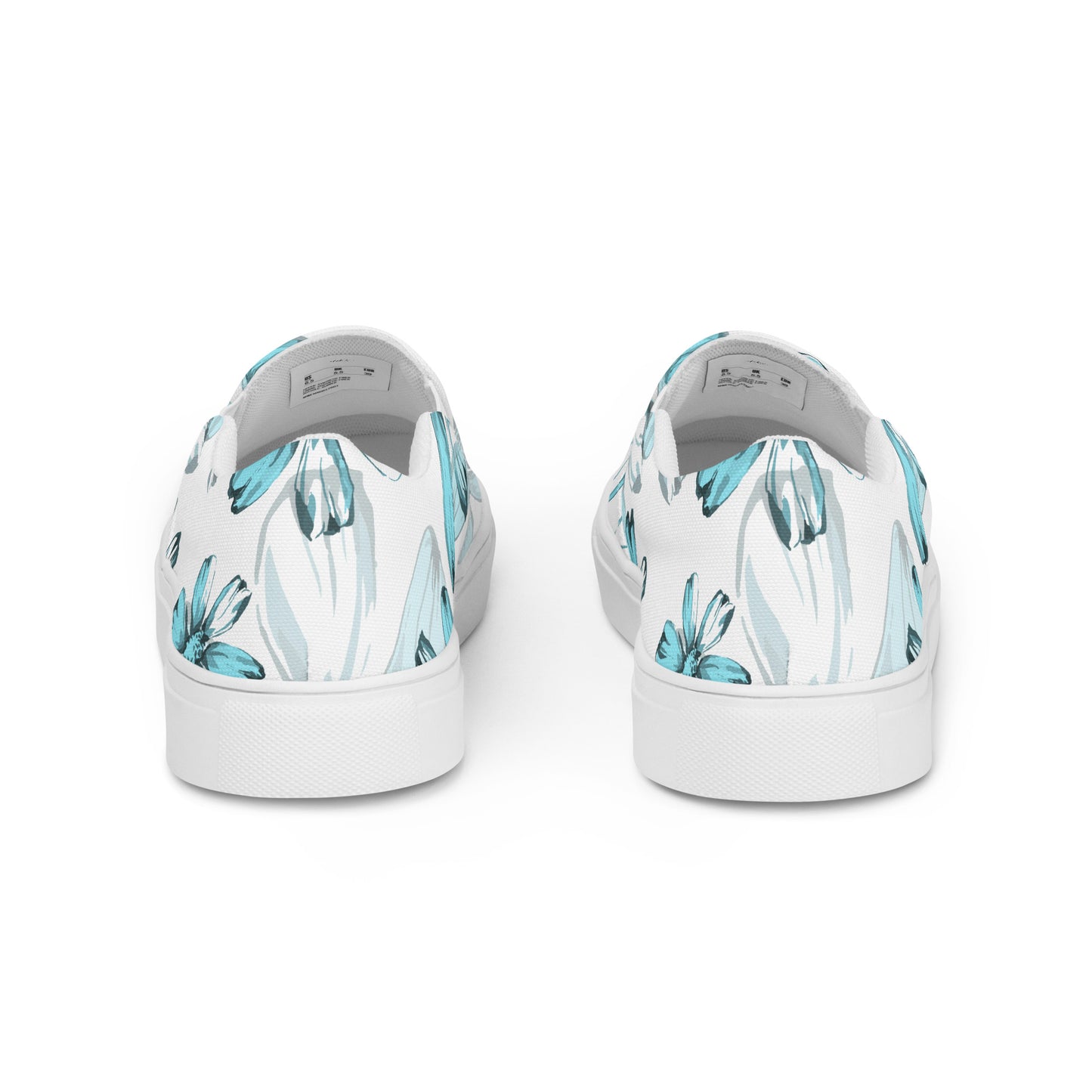 Blue Flowers Women’s slip-on canvas shoes