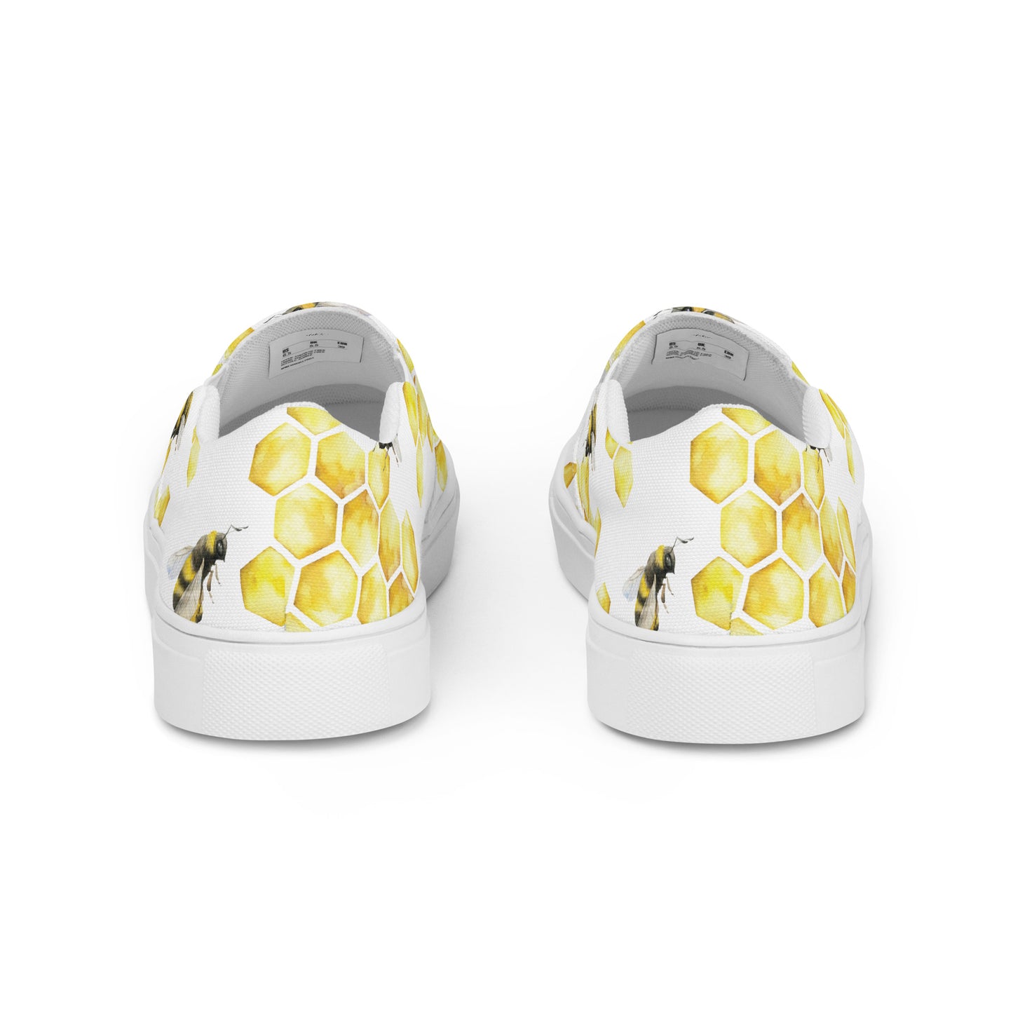 Honeycomb Bees Women’s slip-on canvas shoes