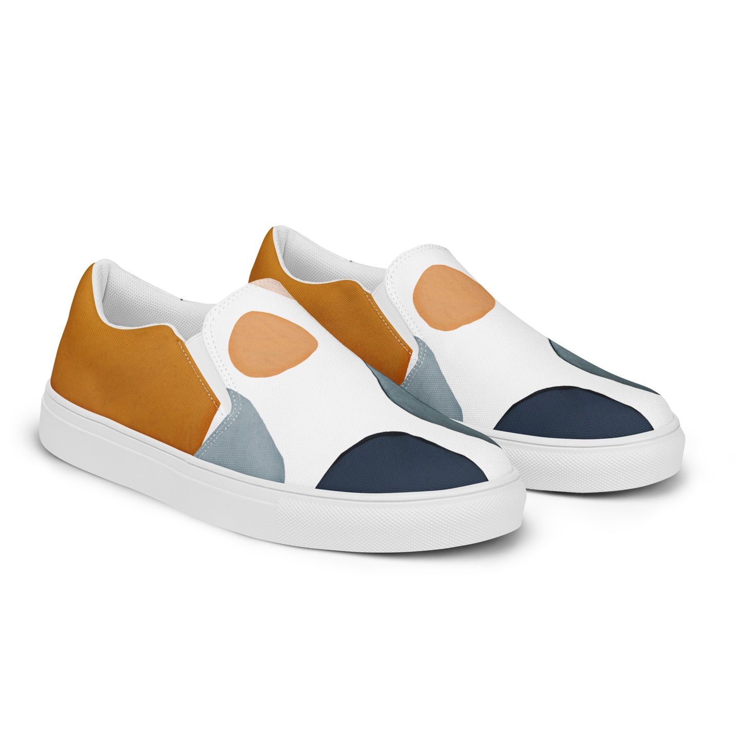 Abstract Circles Women’s slip-on canvas shoes